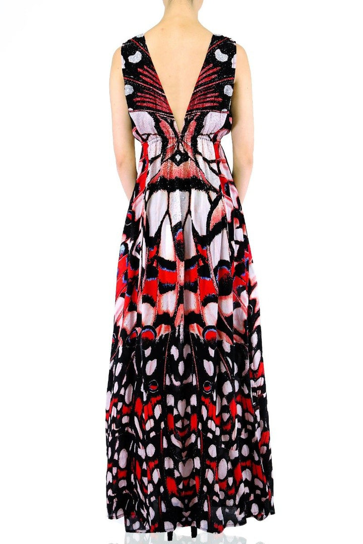 womens-long-silk-maxi-dress-in-butterfly-print-v-neck-maxi